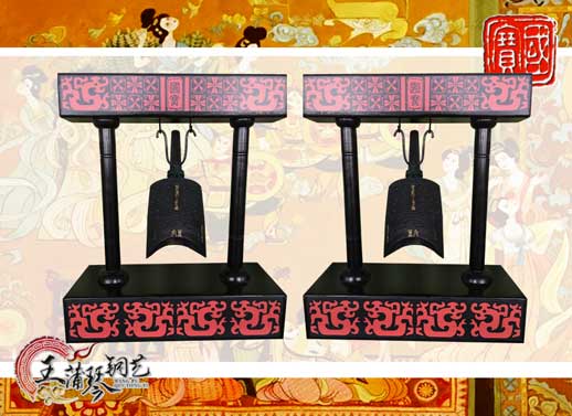 單件編鐘工藝品、外賓禮品、中國(guó)青銅編鐘